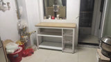 NNETB 3-Layer Kitchen Storage Rack with Cutting Workbench