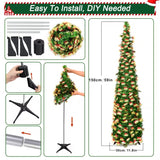 NNETM Green Pop-Up Tinsel Christmas Tree