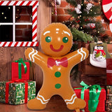 NNETM Inflatable Christmas Gingerbread & Santa Decoration