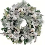 NNETM Christmas Wreath with Ornaments and Pinecones