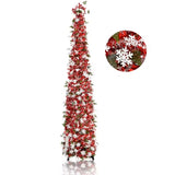 NNETM Red White Pop-Up Christmas Tree