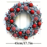 NNETM Christmas Winter Candy Cane Wreath