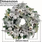 NNETM Christmas Wreath with Ornaments and Pinecones