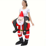 NNETM Riding Santa Inflatable Christmas Costume