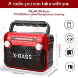 NNETM Portable FM Radio with Flashlight