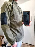 NNEOBA Men's Tactical Fleece Pullover Jacket Outdoor Hiking (Green)
