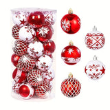 NNETM Red White Christmas Balls Ornaments Set (30pcs)