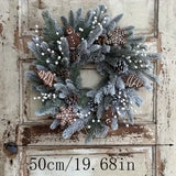 NNETM Gingerbread Christmas Wreath with House & Snowflake Ornaments
