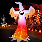 NNEOBA Halloween Inflatable Ghost with LED Flame Lights
