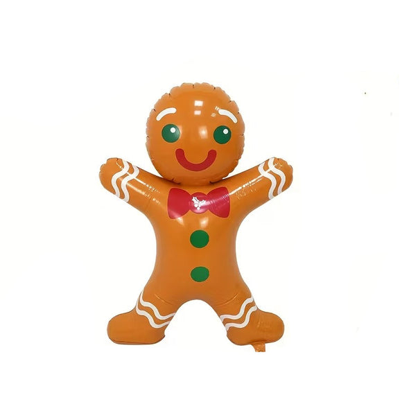 NNETM Inflatable Christmas Gingerbread & Santa Decoration