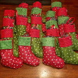 NNETM Snowflake Print Christmas Stockings Gift Bags (24pcs)