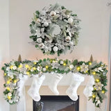 NNETM Christmas Wreath with Ornaments and Pinecones