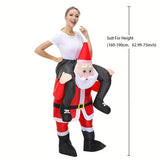 NNETM Riding Santa Inflatable Christmas Costume