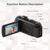 NNETM 1080P 24MP Digital Camera with 3.0" LCD