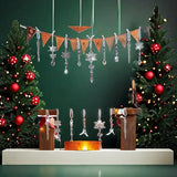 NNETM Crystal Christmas Ornament Set Hanging Decor (20PCS)