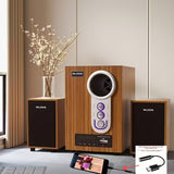 NNETM Wooden Subwoofer Stereo System with USB