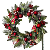 NNETM Christmas Wreath Candy Cane Wall Hanging