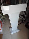 NNETB White Stainless Steel Podium Reception Desk