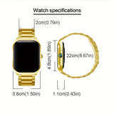 NNETM Smart Watch with Golden Stainless Steel HD Display