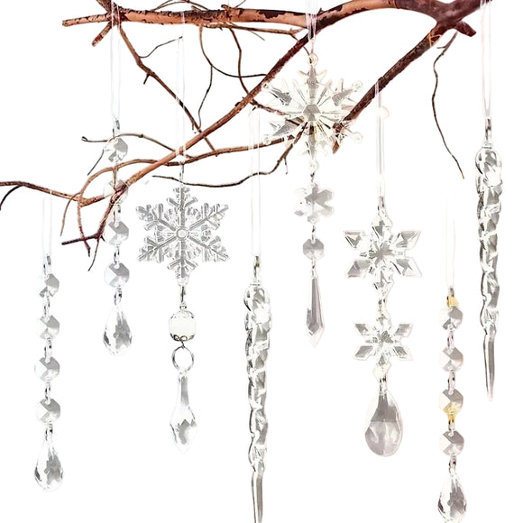 NNETM Crystal Christmas Ornament Set Hanging Decor (20PCS)