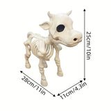 NNETM Halloween Bull Skeleton Statue Decor