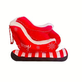 NNETM Holiday Christmas Plush Sled Dog Bed Red