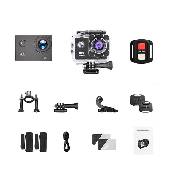 NNEOBA 4K Sports Action Camera with 32G WiFi Black