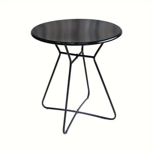 NNETM Iron Round Side Table Indoor Outdoor Use