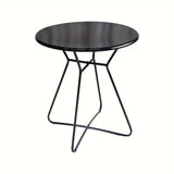 NNETM Iron Round Side Table Indoor Outdoor Use