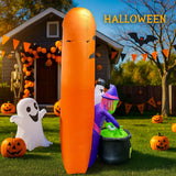 NNEOBA Halloween Inflatable Pumpkin Arch with LED Lights