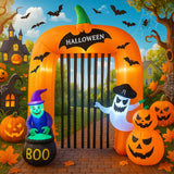 NNEOBA Halloween Inflatable Pumpkin Arch with LED Lights
