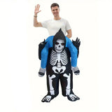 NNETM Halloween Inflatable Grim Reaper Costume for Adults