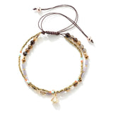 NNEOBA Bracelet with Multi-Layer Bohemia Beads for Women (Lotus)