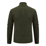 NNEOBA Mens Collar Fleece Sports Zipper Jacket (Green)