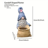 NNETM Gnome Garden Statue Planter with Drainage Hole