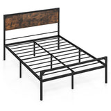 NNECW Industrial Double/Queen Size Bed Frame with 9 Support Legs-Double
