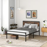 NNECW Industrial Double/Queen Size Bed Frame with 9 Support Legs-Double