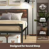 NNECW Industrial Double/Queen Size Bed Frame with 9 Support Legs-Double
