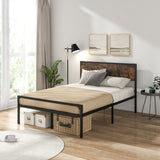 NNECW Industrial Double/Queen Size Bed Frame with 9 Support Legs-Double