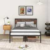 NNECW Industrial Double/Queen Size Bed Frame with 9 Support Legs-Double