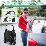 NNECW Folding Infant Stoller with Adjustable Canopy for 0-3 Years Old-Gray