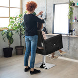 NNECW 360° Swivel Barber Chair with Adjustable Height for Hair Salon