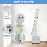 NNECW 159 CM Lockable Jewelry Organizer with 3-Color LED Lights-White