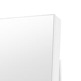 NNECW 163 CM Standing Jewelry Organizer with Built-in Makeup Mirror-White