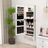 NNECW 120 CM LED Jewelry Mirror Cabinet with Full-Length Frameless Mirror