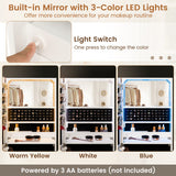 NNECW 120 CM LED Jewelry Mirror Cabinet with Full-Length Frameless Mirror