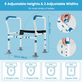 NNECW Toilet Safety Rail with Adjustable Height for Elderly