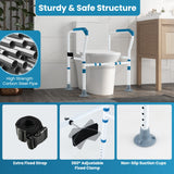 NNECW Toilet Safety Rail with Adjustable Height for Elderly