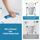 NNECW Toilet Safety Rail with Adjustable Height for Elderly