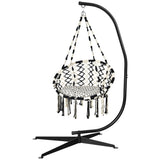 NNECW Hammock Chair with C-shaped Chair Stand for Indoor and Outdoor Use